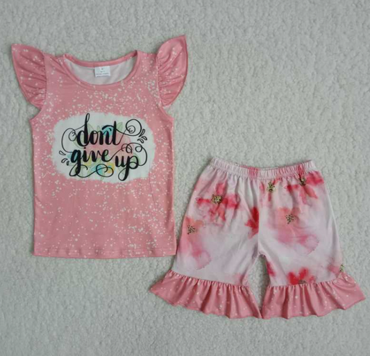 C0-3 Don't Give Up Tie-dye flower girl's summer clothes