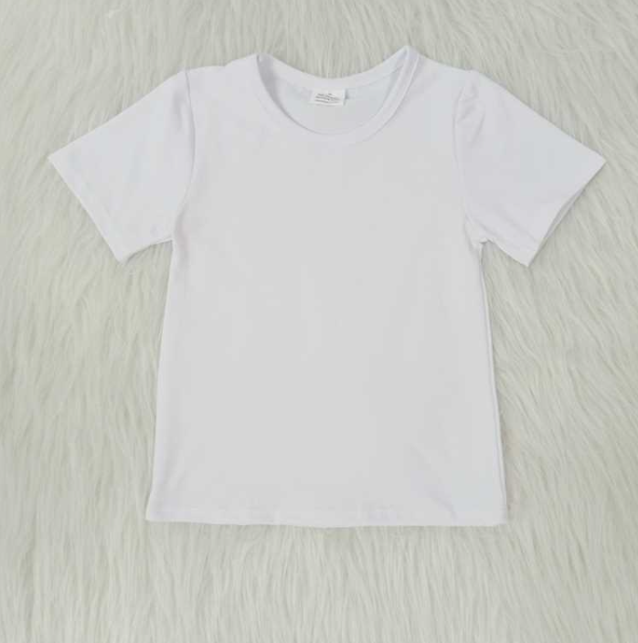 A10-1-1 Boys and Girls Universal White T-Shirt