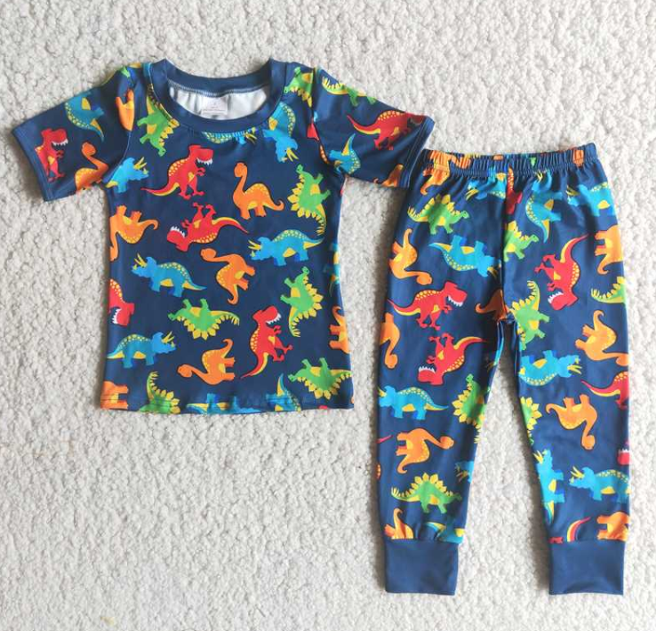 E2-29 Dinosaur Boy Animal Print Clothes