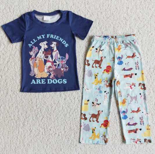 E11-12 cartoon dog boy outfits