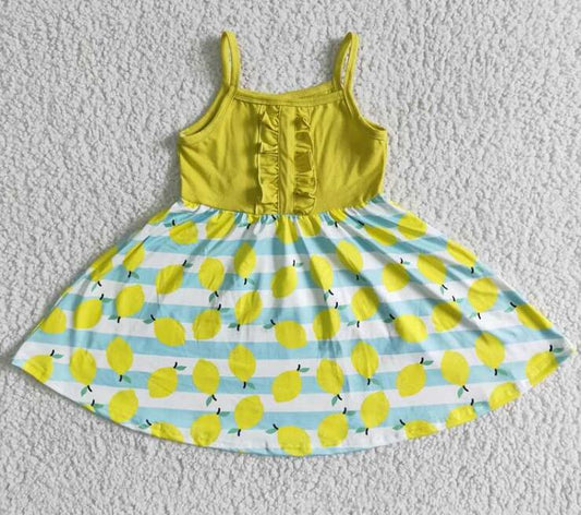 A13-2 yellow lemon girl dress