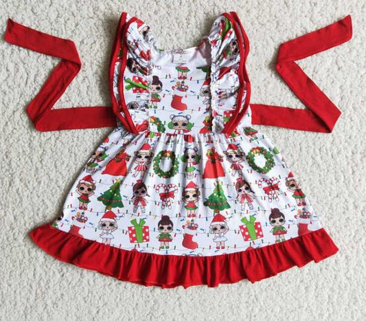 D1-1 Cute Doll Girl's Belt Dress