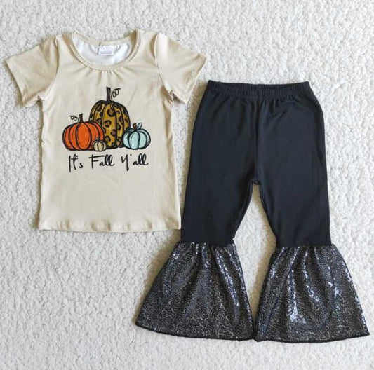 A0-11 it's fall yall Halloween kids outfits