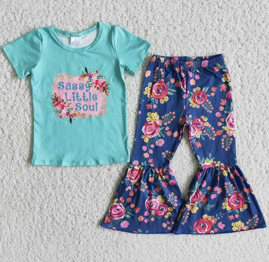 C11-4 sassy little soul girl floral outfits