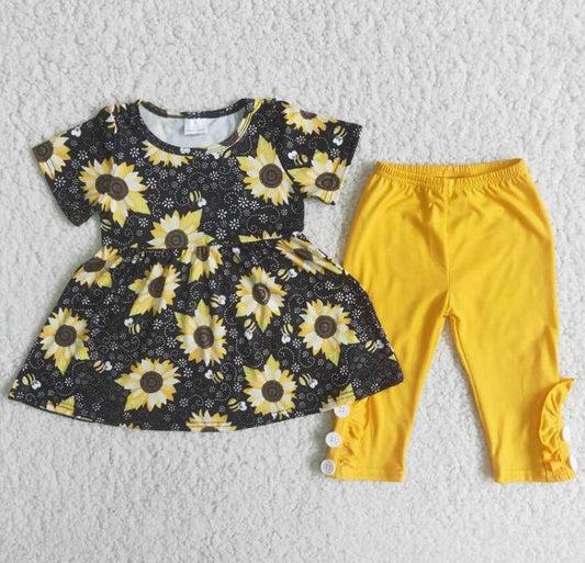 C7-15 Sunflower girl legging outfits