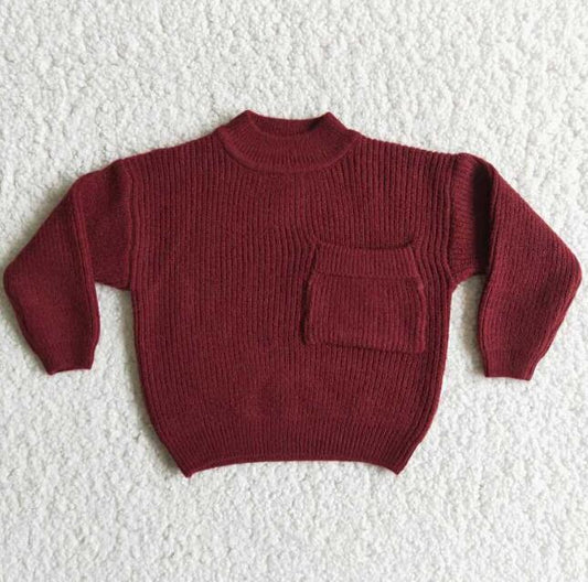 6 B13-38 Kids Red Pocket Sweater