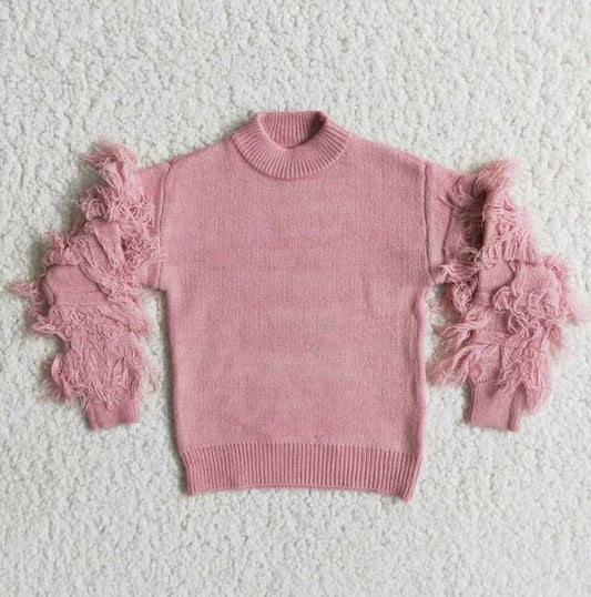 6 B10-39 Kids Pink Half Neck Sweater