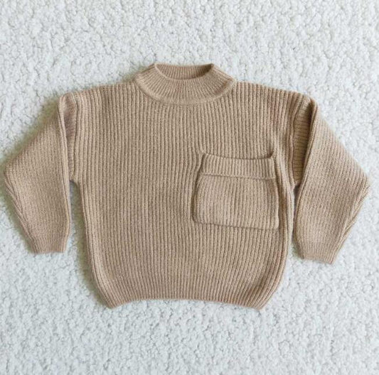 6 B13-40 Kids Brown Pocket Sweater